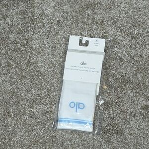 ALO Yoga White and Blue Athletic Socks